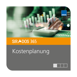 Produktabbildung von SIRADOS 365 Kostenplanung: Online-Version für Architekten, dargestellt mit einer Kalkulation und Rechnung und Text mit dem Produktnamen