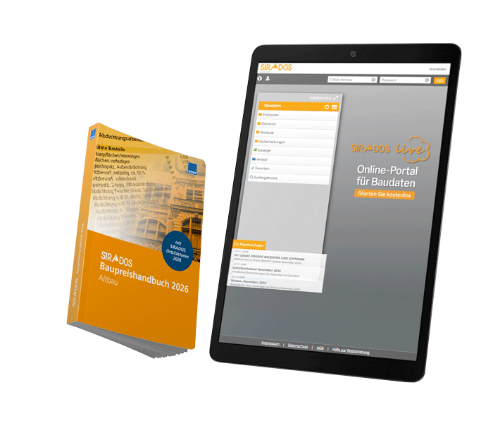 SIRADOS Baupreishandbuch Altbau inkl. Onlinezugang SIRADOS Baupreishandbuch Altbau inkl. Onlinezugang