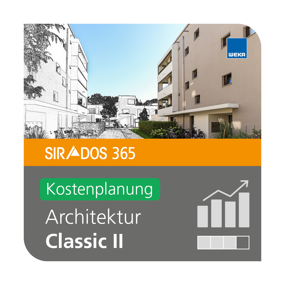 Produktabbildung des Kostenplanungspakets Classic II für Neubau, Altbau und Technik Produktabbildung des Kostenplanungspakets Classic II für Neubau, Altbau und Technik